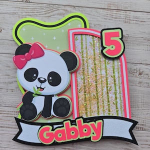 Panda Cake Topper Panda Birthday Panday Birthday Party Panda Decorations Panda Cupcake Toppers Panda Party Panda Bear Party Decor