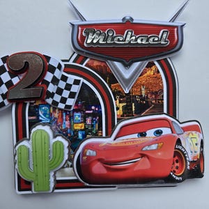 Cars Cake Topper Cars Birthday Cars High Chair Banner Cars Birthday Party Cars McQueen Decorations Cars Cupcake Toppers