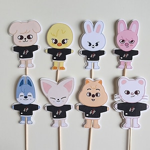 Stray Kids Skzoo Cupcake Toppers Skzoo Cupcake topper Stray Kids Cupcake Toppers Stray Kids Cake Topper Skzoo Cake Topper SKZ Birthday