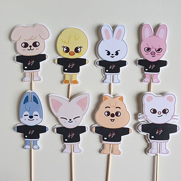 Stray Kids Skzoo Cupcake Toppers Skzoo Cupcake topper Stray Kids Cupcake Toppers Stray Kids Cake Topper Skzoo Cake Topper SKZ Birthday