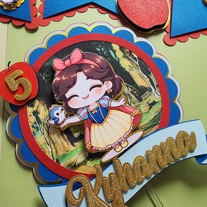 Snow White Cake Topper Snow White Birthday Snow White Cupcake Topper Snow White Party Snow White Cake Decorations Princess Birthday Party