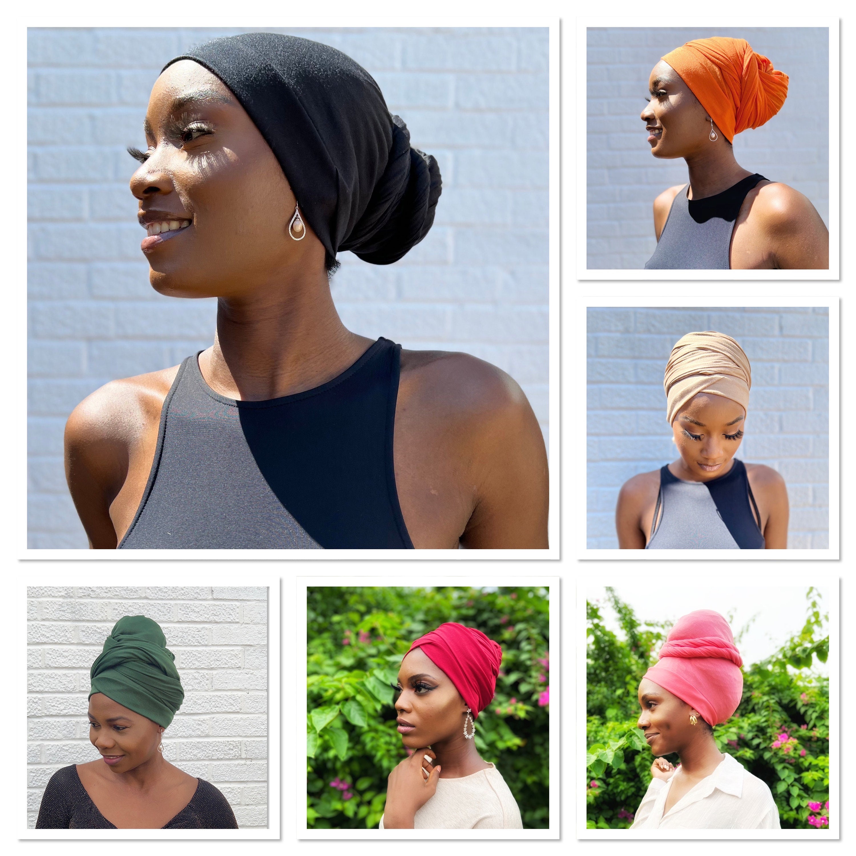 PRE-TIED HEADWRAP/ Pre-Tied Turban/Boho Chic/ Turban/ Pre Tied Headwrap/ Boho Headwrap/ Alopecia Cap/ Chemo Cap/ Large Turban