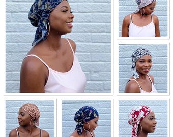 Chemo Headwear Beanie Hat Cap Stretch Head Scarf Turban Head Wrap for Hair Loss Chemo Headwear for Women