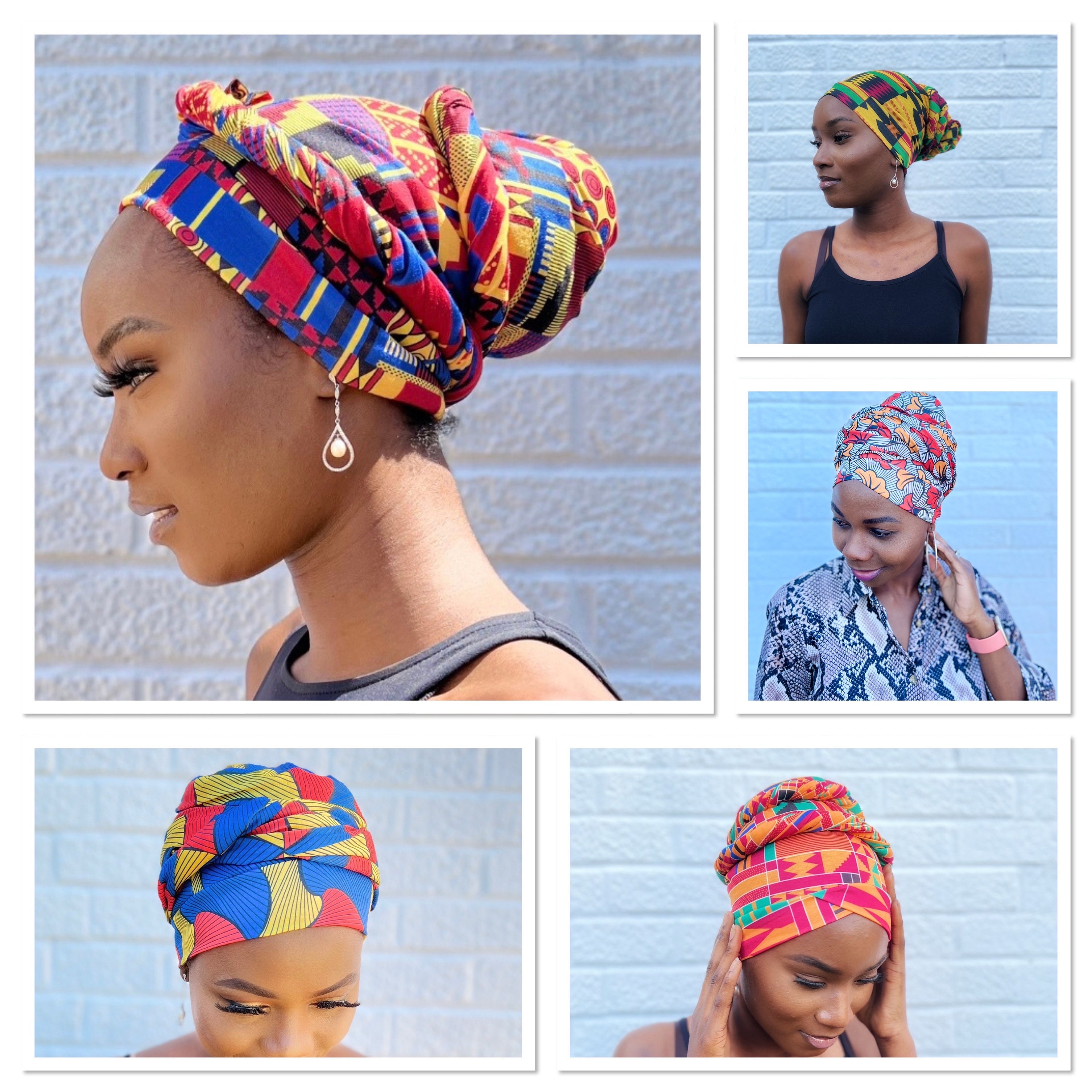 PRE-TIED HEADWRAP/ Pre-Tied Turban/Boho Chic/ Turban/ Pre Tied Headwrap/ Boho Headwrap/ Alopecia Cap/ Chemo Cap/ Large Turban