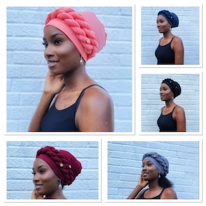 Luxury Braided Turban Wrap, headwrap, braid, wraps, hair , party