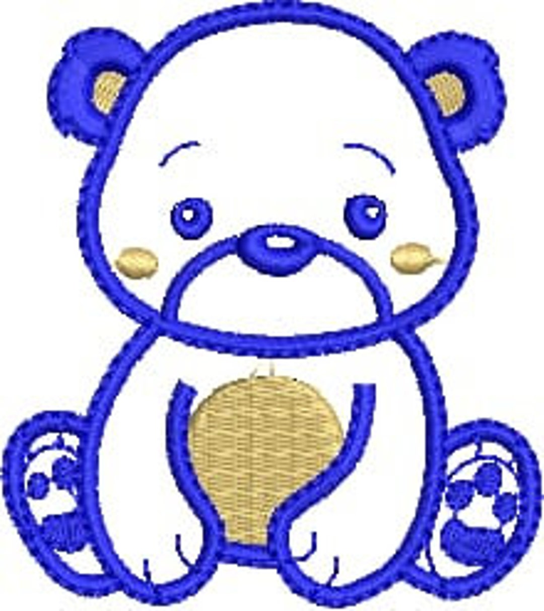 Cute Teddy Bear Embroidery Design Teddy Bear Embroidery Design Etsy