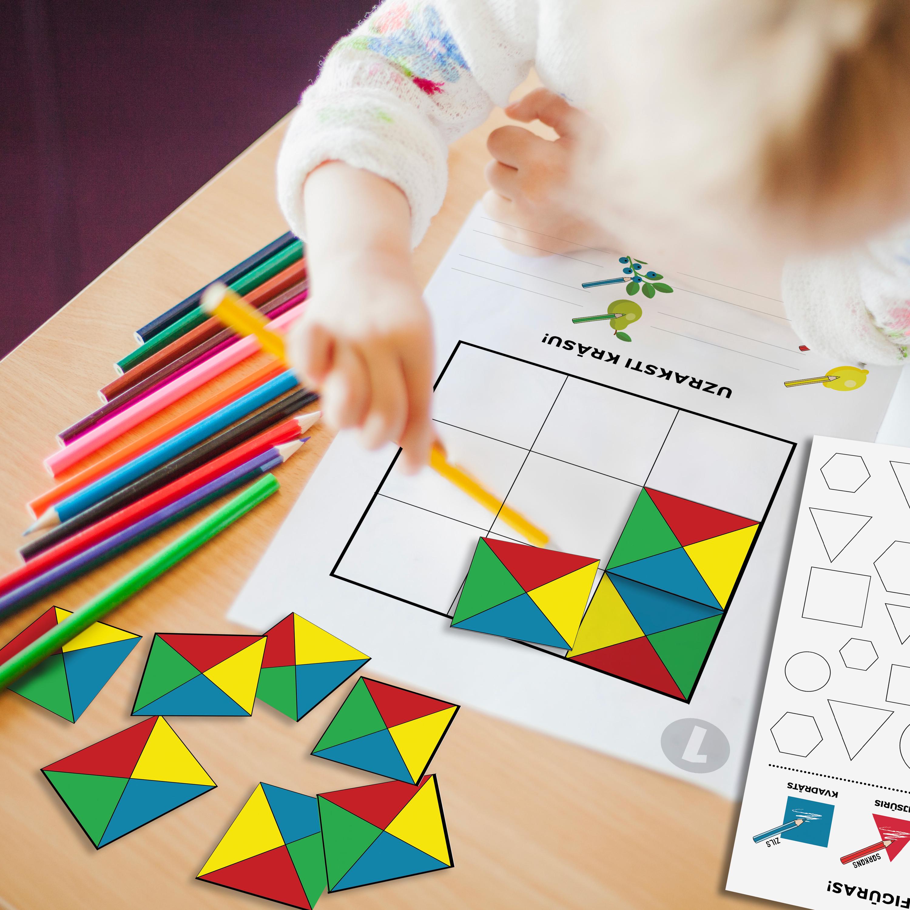 Colorful Square Worksheet, Shapes & Emotions Activities (PDF) - Etsy
