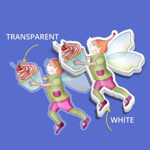 Kids Party Sticker Decor Fairy Cupcake Sticker for Fairy Tale Adventure Stickers for Birthday Scavenger Hunt Decal Kitchen Kids Decor