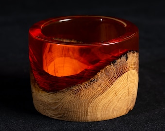 Epoxy wood bowl
