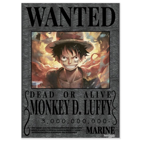 Monkey D Luffy - One Piece Wanted Poster | Op Multiverse | Rolled Posters  8X11, 12X 18 | Mugiwara No Ichimi | Straw Hat Pirate Crew