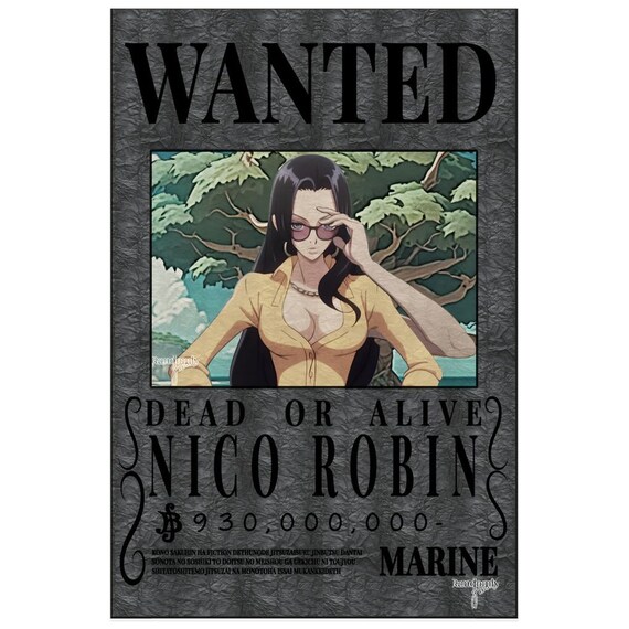 One Piece Wanted Poster - ROBIN Greeting Card