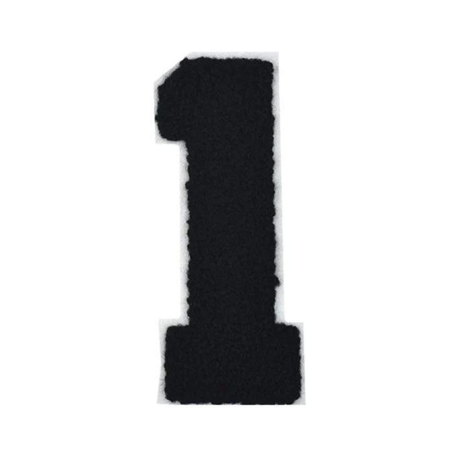 Black Varsity Number Letters Chenille Iron-on Patch - Etsy