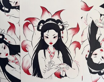 Nine Tailed Fox Art Print