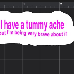 Tummy ache sticker~