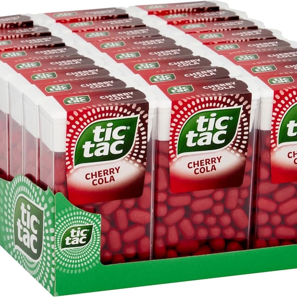 TIC TAC Cherry Cola - 24 stuks - 24 x 18 g - Glutenvrij