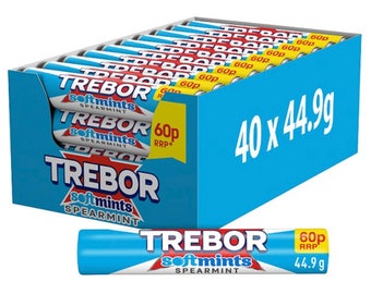 Trebor Softmints Spearmint Mints Roll 40 x 44.9g Rolls