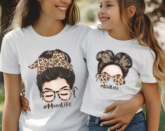 Tenues maman et moi, chemise enfant assortie pour la vie des jeunes, t-shirt assorti mère et fille, chemises assorties à maman et à mini-cadeau, cadeau pour maman et idées cadeaux