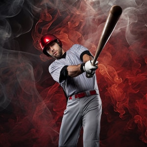 Sports background for your pictures | Smoke backdrop | Baseball portrait background | Soccer photo backdrop | Athletic pic overlay|Red smoke