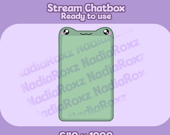 Froggy Stream Chat Box | Twitch Overlays | Chat Overlays | Twitch Chat Box - Kawaii, Cute, Froggy, Forestcore, Frogcore