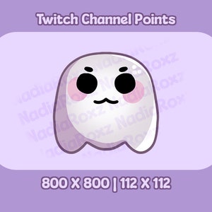 Ghost Channel Point Icon | Twitch Channel Points | Cute | Kawaii | Halloween |  Spooky