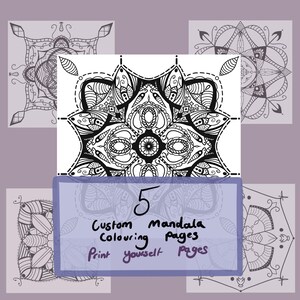 5 Mandala Colour Pages | Print Yourself | Fun Mandala Colouring Pages