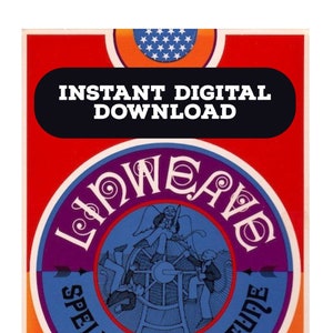 Paquete de tarot Linweave Tarot Vintage 1967 de Linweave Spells Your Fortune, ilustraciones de cartas del tarot imprimibles, descarga digital