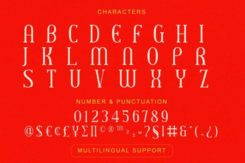Gorgeous Serif Display Font All Caps Uppercase Font - Etsy