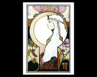 Vintage 1969 Virgo Zodiac Print David Palladini Summer Sang DIGITAL Download