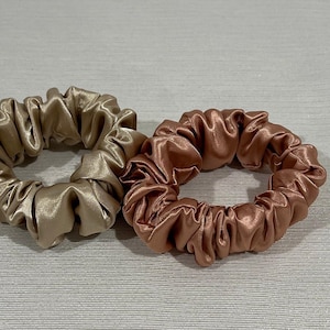 Gold Scrunchies, Rose Gold Scrunchies, Satin Scrunchies, Wide Elastic Scrunchies, Scrunchie, Scrunchies, Hair Scrunchies, Hair Accessories