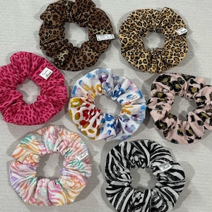 Animal Print Scrunchies, Leopard Scrunchies, Cheetah Scrunchies, Zebra Scrunchies, Scrunchie, Scrunchies, Hair Scrunchies, Hair Accessories