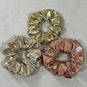 Gold Scrunchies, Rose Gold Scrunchies, Satin Scrunchies, Scrunchie, Scrunchies, Hair Scrunchies, Ponytail Scrunchies, Hair Accessories