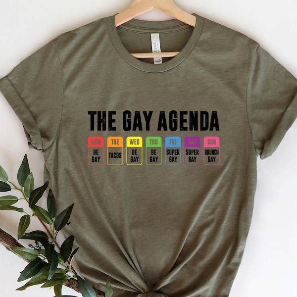 The gay agenda shirt,Gay Shirt, LGBT Shirt, Bisexual Shirt, Lesbian Shirt, Pride Daily shirt, LGBT Gift, Pride Rainbow Shirt, trendy shirt