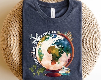 World Map Shirt, Travel Shirt, Adventure Tee, Traveler Gift, Travel Lover Tee, Geography Shirt, Geography Gift Shirt, Wanderlust Shirt