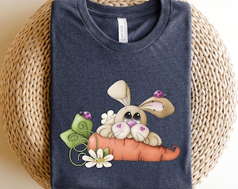 Happy Easter Carrot Shirt,Funny Easter Lover T-shirt,cute Carrot Tee,Spring Rabbit Shirt,Women's Easter T-shirt,Family Easter Tee