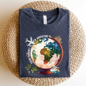 Weltkarte Shirt, Reise Shirt, Abenteuer Tee, Traveller Geschenk, Reiseliebhaber Tee, Geografie Shirt, Geografie Geschenk Shirt, Fernweh Shirt