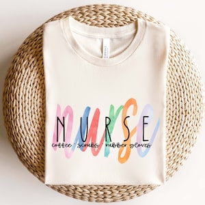 Coffee Scrubs Shirt, Coffee Scrubs and Rubber Gloves Shirt, Nursing Shirt, Nursing School Shirt, RN Shirt, Nurse Life Shirt, Funny Nurse Tee