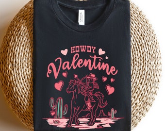 Howdy Valentine Tshirt, Wild Western Cowboy Valentines Sweatshirt, Western Valentines Shirt, Howdy Valentine Horse Tee, Valentine's Day Gift