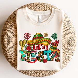Let&#39;s Fiesta Shirt, Cinco De Mayo Tshirt, Fiesta Themed Party T-Shirt, Mexican Party, Fiesta Bachelorette Tees, Family Matching Shirt