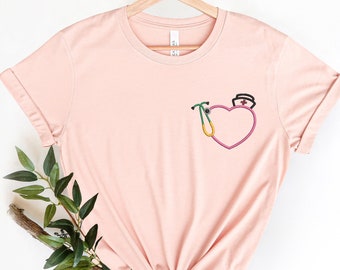 Embroidery Nurse Shirt,Love Nurse Embroidery Sweatshirt,Nurse Week Embroidery Shirt,Embroidery Nurse Gift,Nurse Birthday Gift