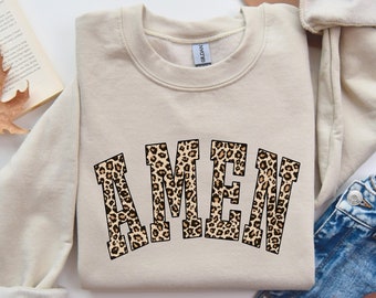 Amen Sweatshirt,Easter Christian Outfit,Christian Clothing,Womens Christian Sweatshirt,Womens Easter Gift Shirt,Religious Shirt,Jesus Shirt