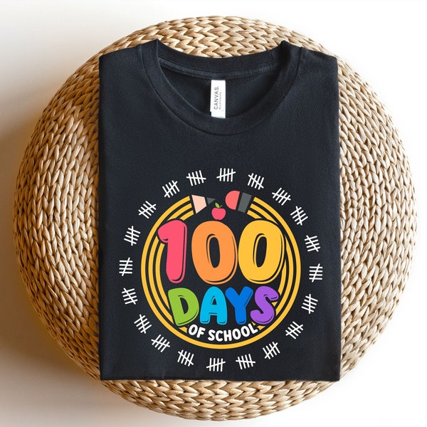 100 dagen schoolshirt, 100 dagen shirt, 100e dag van schoolviering, studentenshirt, terug naar schoolshirt, cadeau voor leraar