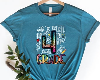 Fourth Grade Rainbow Shirt, 4th Grade Squad Shirt, Fourth Grade Squad Shirt, 4th Grade Shirt, Fourth Grade Shirt, Fourth Grade Is Groovy Tee
