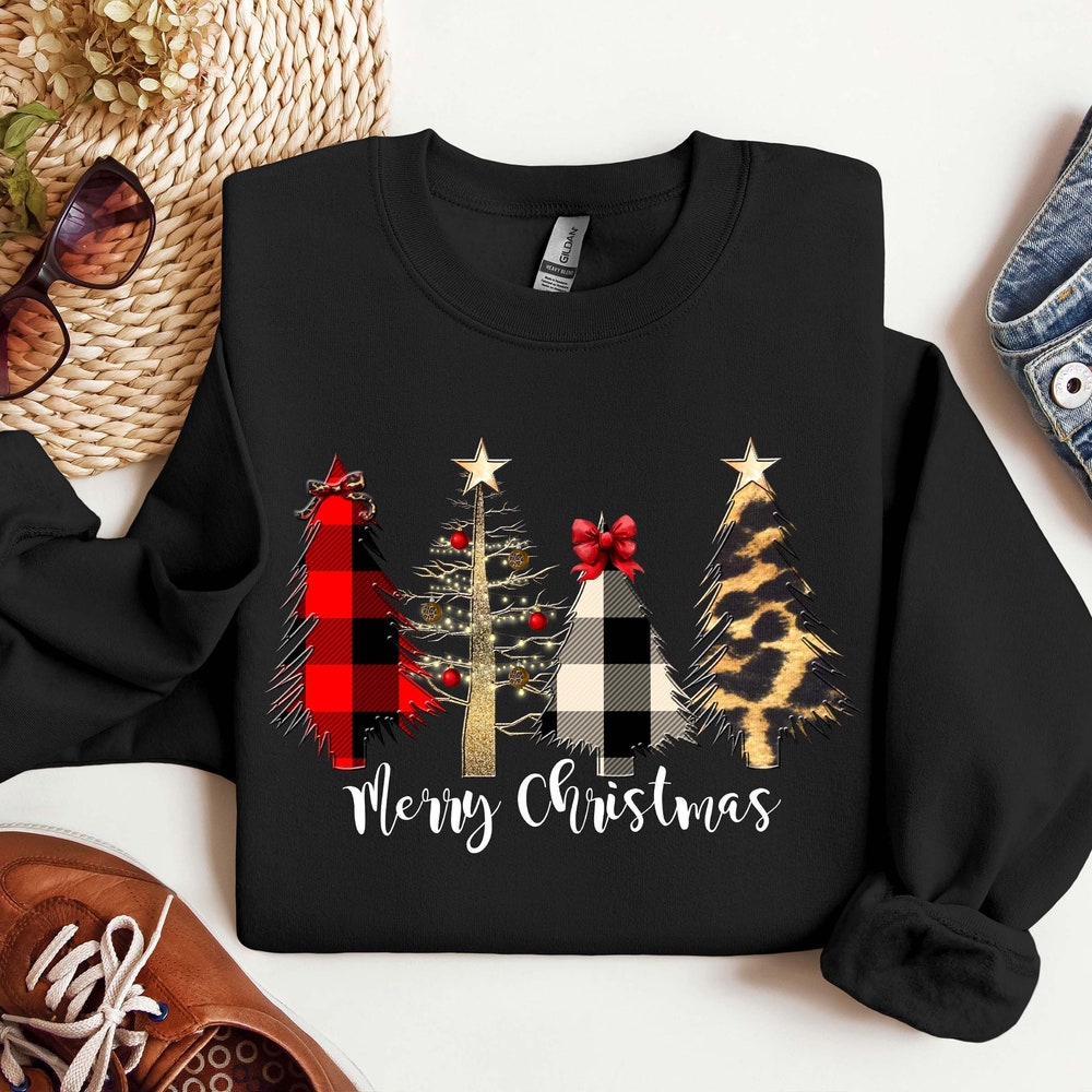 Christmas Shirt Christmas Sweatshirt Christmas Trees Shirt Womens Christmas Sweater Christmas Crewneck Pullover Christmas Tree Sweaters Holiday Apparel Family Matching Unisex Style Realtorgift