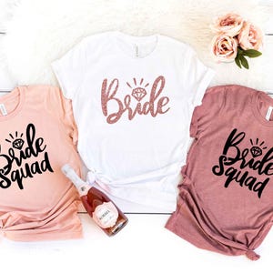Bachelorette Party Shirts, Bride Squad Shirt, Bridal Party Shirts, Bride Team Bride Shirt, Bridesmaid Proposal Gifts Tee, Wedding Tshirt