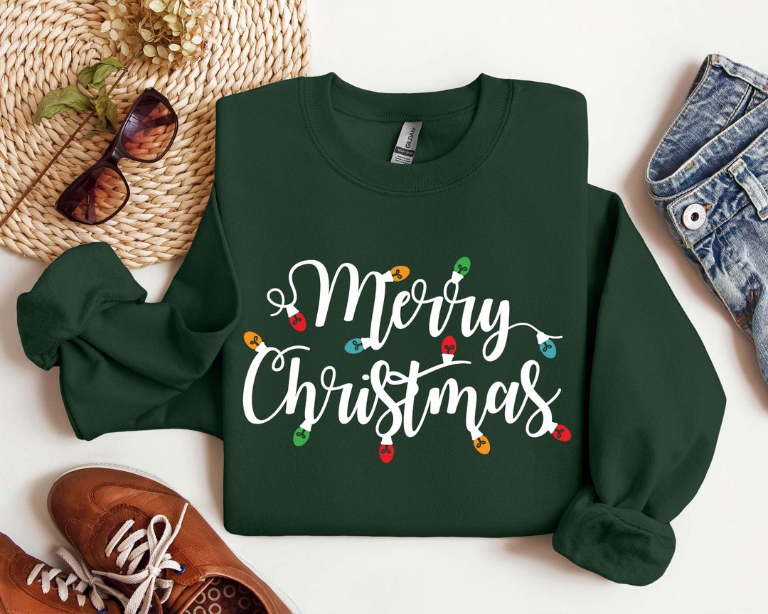 My Favorite Color is Christmas Light Sweatshirt,christmas Light