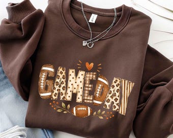 Touchdown Season Tshirt, Football Game Day Sweatshirt, Football Season Long Sleeve, Women Football Shirt, Football Fall Season Tee