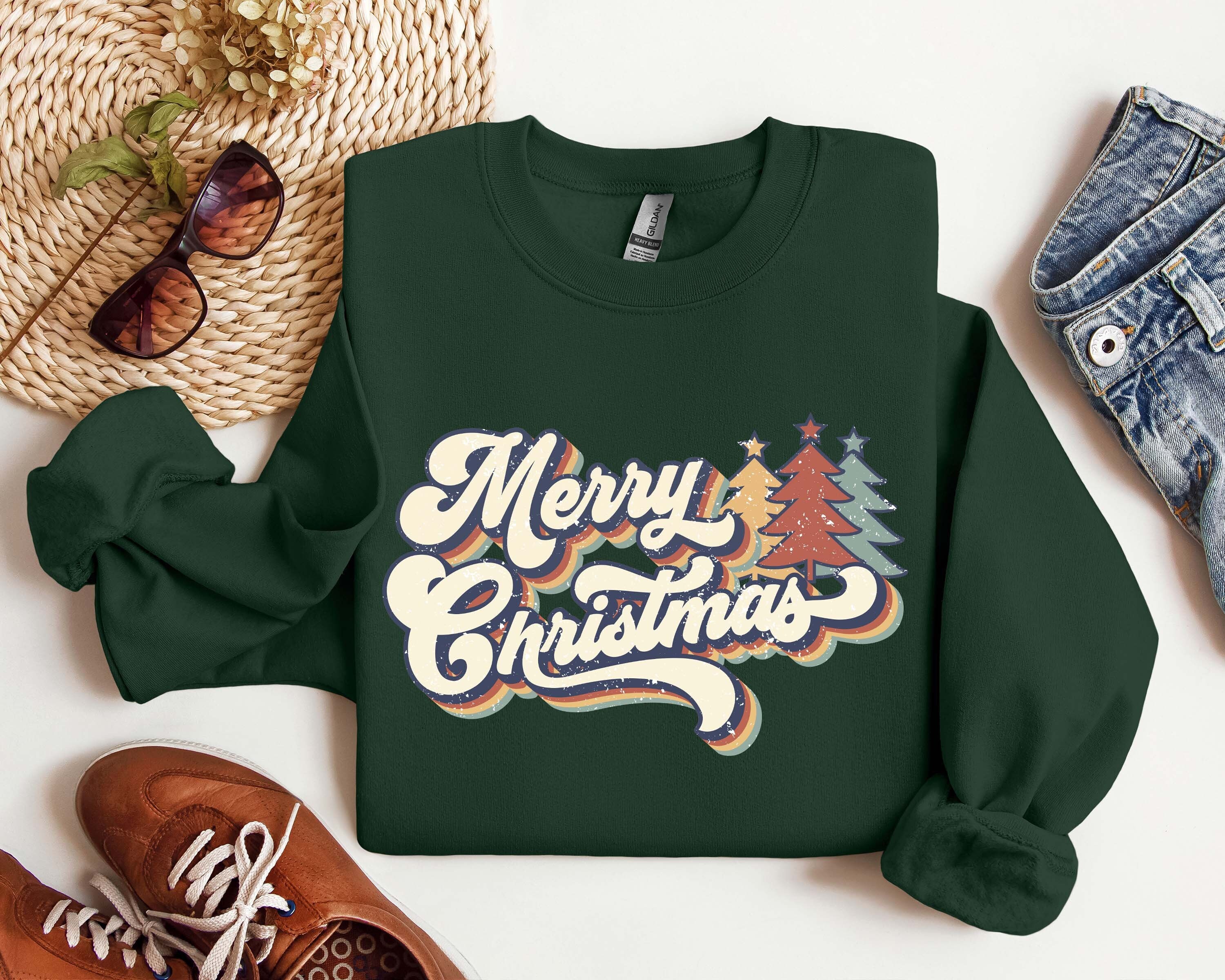 Christmas Sweatshirt, Merry Christmas Sweatshirt, Christmas Shirt for Women, Christmas Crewneck Sweatshirt, Holiday Sweater, Christmas Gift