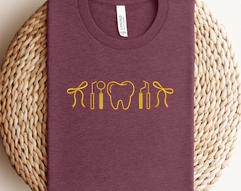 Embroidered Dentist Shirt, Dental Hygienist T-Shirt, Tooth Tee, Nurse Day Medical Top, Dental Assistant Sweatshirt,Dentist Appreciation Gift