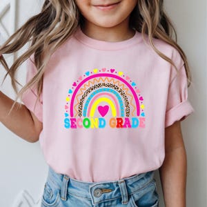 Hallo shirt tweede klas | Terug naar school-shirt | Shirt tweede klas | Hallo shirt 2e leerjaar | Kleurrijk T-shirt tweede leerjaar