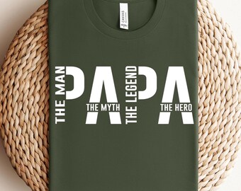 Verjaardagsshirt papa, shirt papa de man de mythe de legende, shirt papa, toolbox shirt papa kan het repareren, vaderdagshirt, cadeau voor papa